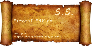 Strompf Sára névjegykártya